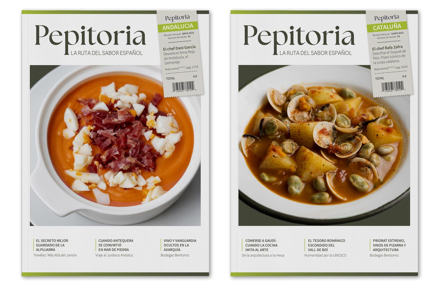 Logo de la marca y diseño de cubiertas. Pepitoria Portada